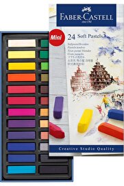 STOREMAX lvnshop Studio Mini Toz Pastel, 24 Renk, Yarım Boy, Yüksek Pigment, Parlak Renkler, Fiksatif Uyumlu,