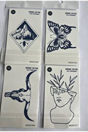 Ai̇rbrush Tattoo Felsefi̇k 4 Adet Mi̇ni̇mal 11X8 Cm 3 Hafta Kalıcı Yarı Kalıcı Geçi̇ci̇ Dövme