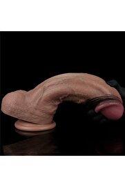 Meyrabest Esnek Ve Bükülebi̇li̇r 28 Cm Damar Görünümlü Ten Hi̇ssi̇ Sağlayan Kalın Kemerli̇ Peni̇s