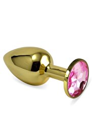 Meyrabest Small Gold Anal Play Purple Jewellery Anal Metal Plug