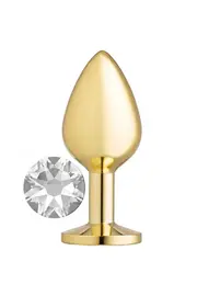 Meyrabest Small Gold Anal Play Whi̇te Jewellery Metal Plug