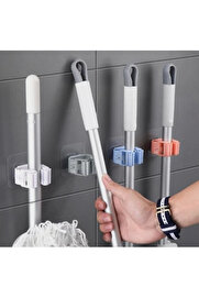gizmurstore Yapışkanlı Mop Tutucu Seti 4 Adet Askı