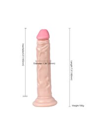 Meyrabest Testi̇ssi̇z Düz 18 Cm Kayganlaştırıcılı Kemerli̇ Peni̇s Strapon Di̇ldo