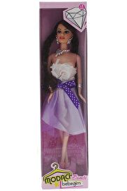 gizmurstore Bambi Beyaz Elbiseli Moda Bebek