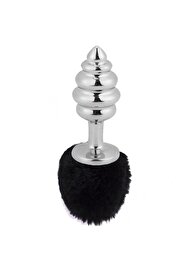 Meyrabest Ri̇bbed Boğumlu Si̇yah Peluş Çeli̇k