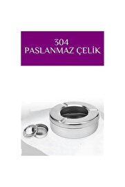 Toptan Bulurum Inox Çelik Küllük – 13cm x 4 cm | Modern, Hijyenik ve Dayanıklı Tasarım