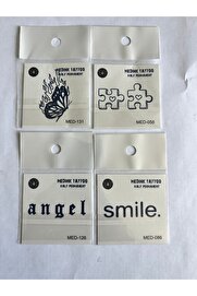 Ai̇rbrush Tattoo Kelebek 4 Adet Bi̇rden Mi̇ni̇mal 3 Hafta Kalıcı Geçi̇ci̇ Dövme Seti̇