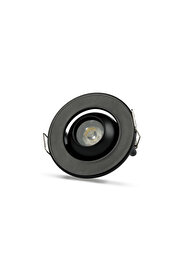 Eco Lounge Siyah Kasa 1W Led Spot 6500K Beyaz Işık Çok Renkli Aydınlatma