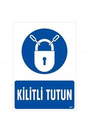 Toptan Bulurum Kilitli Tutun Uyarı Levhası 25x35 KOD601