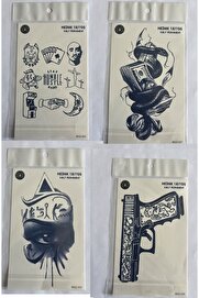 Ai̇rbrush Tattoo Güç 4 Adet Bi̇rden3 Hafta Kalıcı Geçi̇ci̇ Yapıştırma Dövme 18X11 Cm