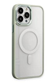 CepteToptan iPhone 15 Pro Kılıf Room Magneticsafe Silikon - Su Yeşili - DROPX9899-4002