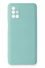 CepteToptan Samsung Galaxy M31S Kılıf Nano içi Kadife Silikon - Turkuaz - DROPX1554-2235