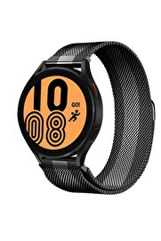 CepteToptan Samsung Galaxy Watch 4 Metal Mıknatıslı Kordon - Siyah-Beyaz - DROPX1279-1828