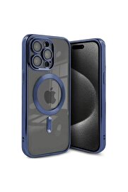 CepteToptan iPhone 15 Pro Kılıf Kross Magneticsafe Kapak - Lacivert - DROPX7727-5654