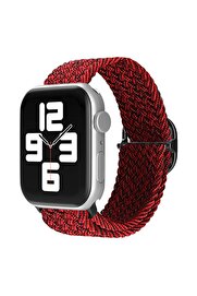 CepteToptan Apple Watch 38mm Star Kordon - Siyah-Bordo - DROPX7001-8030
