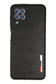 CepteToptan Samsung Galaxy A22 Kılıf Loop Deri Silikon - Siyah - DROPX4104-8382