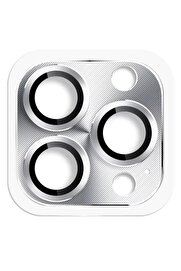 CepteToptan iPhone 16 Pro Max Pers Alüminyum Kamera Lens - Gümüş - DROPX4909-8156