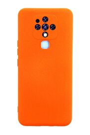 CepteToptan Tecno Camon 16 Kılıf Nano içi Kadife Silikon - Turuncu - DROPX3542-4925