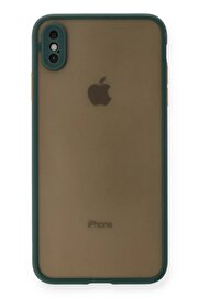 CepteToptan iPhone XS Max Kılıf Montreal Silikon Kapak - Yeşil - DROPX4861-8489
