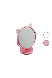 Go İthalat 6 İnç - 15Cm - Yuvarlak Kulaklı Renkli̇ Plasti̇k Makyaj Aynası Ayaklı (4457)