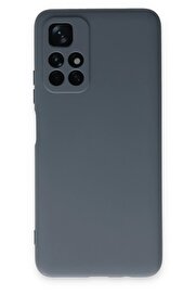 CepteToptan Xiaomi Redmi Note 11T Kılıf Nano içi Kadife Silikon - Gri - DROPX7430-3431