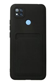CepteToptan Newface Xiaomi Redmi 9C Kılıf Kelvin Kartvizitli Silikon - Siyah