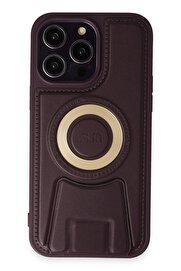 CepteToptan iPhone 14 Pro Max Kılıf Merkür Magneticsafe Standlı Kapak - Derin Mor - DROPX6842-1935