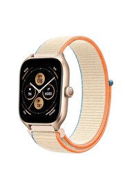 CepteToptan Watch 22mm Hasırlı Cırtcırtlı Kordon - Krem - DROPX2385-5703
