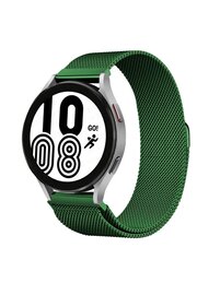 CepteToptan Samsung Galaxy Watch 4 Metal Mıknatıslı Kordon - Haki Yeşil