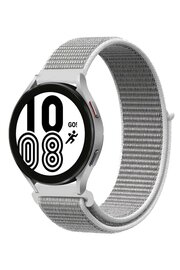 CepteToptan Samsung Galaxy Watch 4 Hasırlı Cırtcırtlı Kordon - Beyaz - DROPX6370-7710