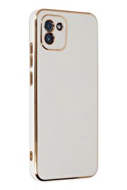 CepteToptan Newface Samsung Galaxy A03 Kılıf Volet Silikon - Beyaz