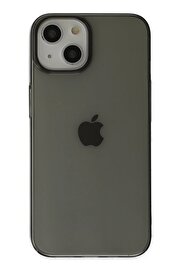 CepteToptan iPhone 14 Plus Kılıf Pc Sert Şeffaf Kapak - Siyah - DROPX8425-7710
