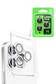 CepteToptan iPhone 16 Pro Max Raze Metal Kamera Lens - Beyaz - DROPX1218-6173