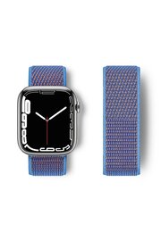 CepteToptan Apple Watch 42mm Hasırlı Cırtcırtlı Kordon - Mor - DROPX2906-4160
