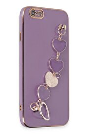 CepteToptan iPhone 6 Kılıf Esila Silikon - Mor - DROPX7800-6166