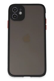 CepteToptan iPhone 11 Kılıf Montreal Silikon Kapak - Siyah - DROPX4940-5556