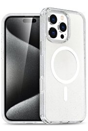CepteToptan Apple iPhone 16 Pro Max Star Magsafe Kapak - Şeffaf - DROPX8100-1155