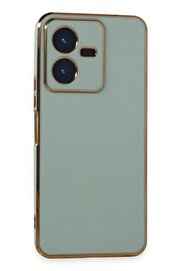 CepteToptan Vivo Y22 2022 Kılıf Volet Silikon - Açık Yeşil - DROPX6091-9192