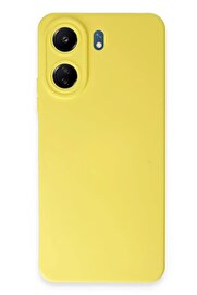 ykavm Newface Xiaomi Redmi 13C Kılıf Nano içi Kadife Silikon - Sarı
