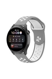 CepteToptan Watch 22mm Spor Delikli Kordon - Gri-Beyaz - DROPX4677-9383