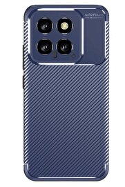 CepteToptan Xiaomi Mi 14T Kılıf Auto Focus Karbon Kapak - Lacivert - DROPX5758-2520