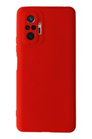 CepteToptan Xiaomi Redmi Note 10 Pro Kılıf Nano içi Kadife Silikon - Kırmızı - DROPX1220-5895