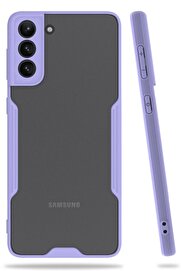 CepteToptan Samsung Galaxy S21 Plus Kılıf Platin Silikon - Lila - DROPX4006-9109