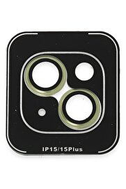 CepteToptan iPhone 15 PVD Metal Kamera Lens - Sarı - DROPX6818-2764