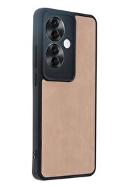 CepteToptan Oppo Reno 11F Kılıf Aras Deri Kapak - Pudra - DROPX9105-2230