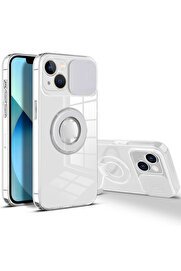 CepteToptan Ally iPhone 13 Mini 5.4inç Kılıf Sürgülü Kamera Lens Korumalı Yüzük Sta - DROPX9090-6966