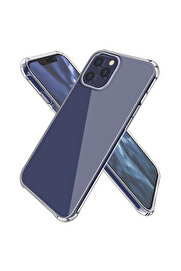 CepteToptan İPhone 12 Pro Max 6.7 Anti-Drop Silikon Kılıf Shockproof Şeffaf kılıf-(190 - DROPX5777-6852