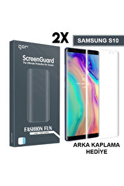 gizmurstore Gor Sm Galaxy S10 3d Kavisli Darbe Emici Full Ekran Koruyucu 2 Adet Set-(5775) - GMS4431-2296