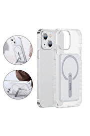 gizmurstore iPhone 13 6.1inç Manyetik Magsafe Standlı Silikon Kılıf-(5775) - GMS9090-4022
