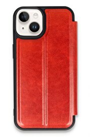 Toptan Bulurum iPhone 14 Kılıf Flip Cover - Kırmızı
